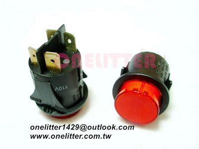 51723  25mm 4圓型帶燈SW 有段推入式110V